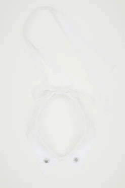 Colletto rimovibile con strass - Bianco