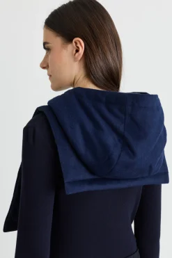 Collo cappuccio reversibile - Blu