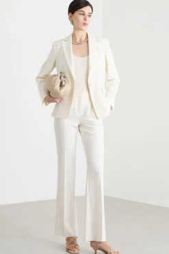 Completo in twill stretch - Bianco