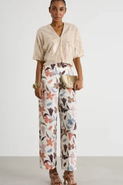 Coprispalle con strass - Beige