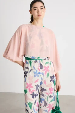 Coprispalle in georgette - Rosa