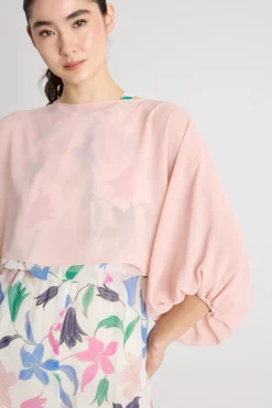 Coprispalle in georgette - Rosa