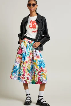 Corolla skirt - Bianco Blu Rosa
