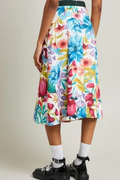 Corolla skirt - Bianco Blu Rosa
