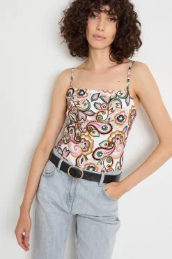 Costume intero in jersey stretch - Verde Rosa Arancione