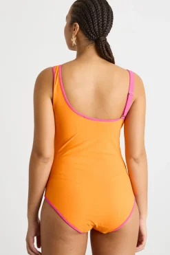 Costume intero monospalla - Arancione
