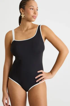 Costume intero monospalla - Nero