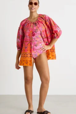 Costume intero stampato - Rosa