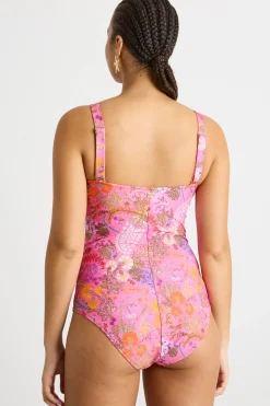 Costume intero stampato - Rosa
