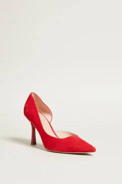 Décolleté in pelle - Rosso