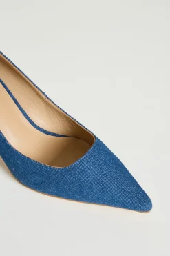 Décolleté in jeans - Blu