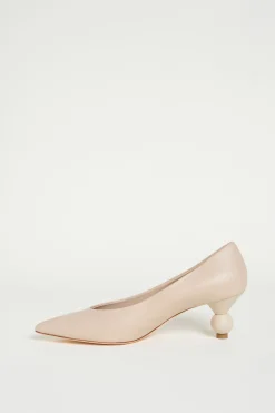 Décolleté in pelle - Beige