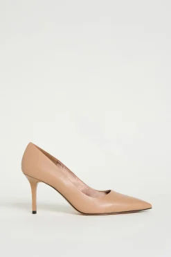 Décolleté in pelle - Cammello