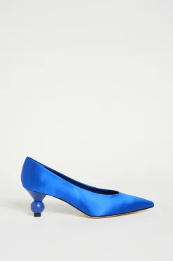Décolleté in raso - Bluette