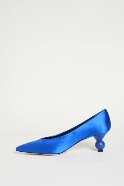 Décolleté in raso - Bluette