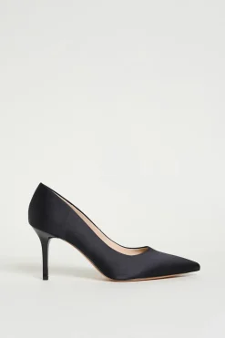 Décolleté in raso - Nero