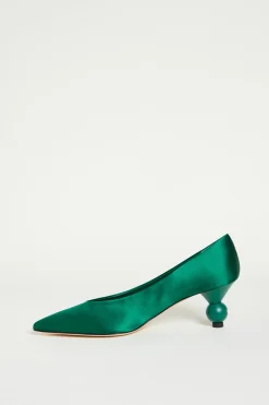 Décolleté in raso - Verde