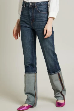 Denim con risvolto extra - Blu Scuro