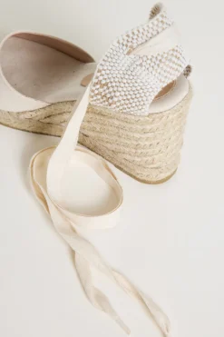Espadrillas con zeppa - Avorio