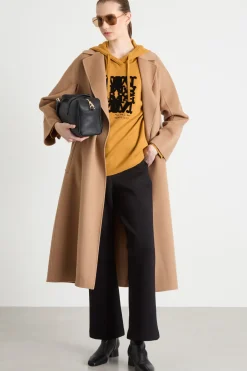 Felpa con cappuccio a coulisse - Giallo