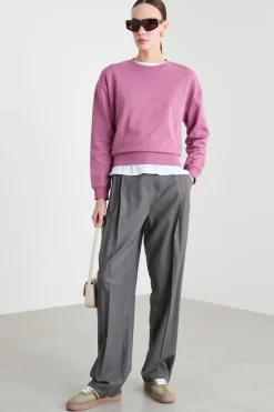 Felpa con strass - Rosa