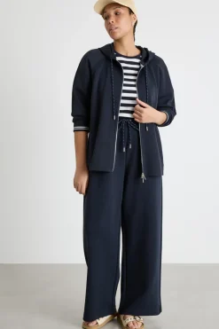 Felpa in jersey double - Blu