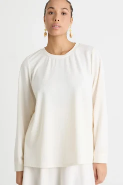 Felpa in jersey stretch - Bianco