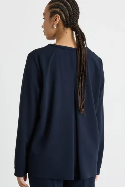 Felpa in jersey stretch - Blu