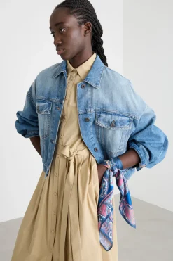 Foulard in seta - Azzurro
