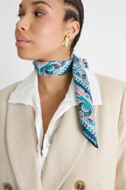 Foulard in seta - Azzurro
