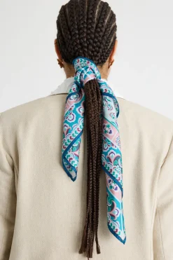 Foulard in seta - Azzurro