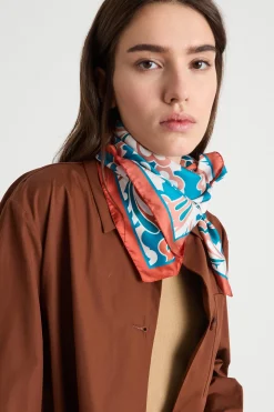 Foulard in seta - Azzurro