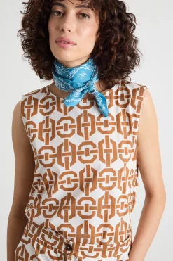 Foulard in seta - Azzurro Bianco
