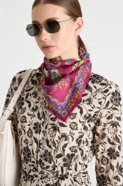 Foulard in seta - Bordeaux