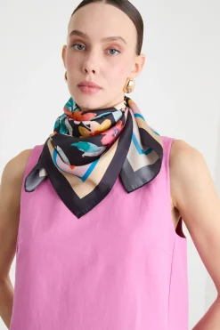 Foulard in seta - Nero