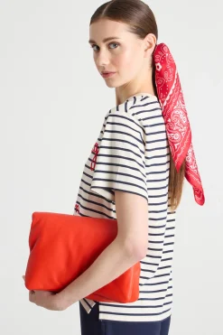 Foulard in seta - Rosso Bianco