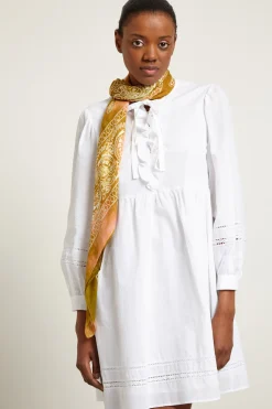 Foulard in viscosa - Oliva Rosa Bianco