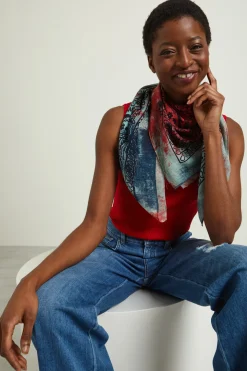Foulard in viscosa - Petrolio Turchese