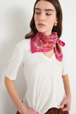 Foulard stampato - Rosa