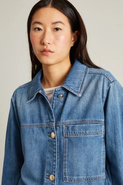 Giacca a camicia in denim - Blu Denim