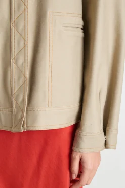 Giacca a camicia in tela - Beige