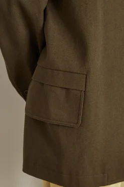 Giacca a camicia over in bull - Verde Kaki