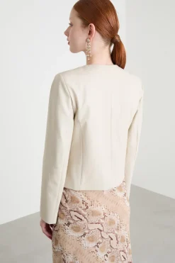 Giacca aderente con tasche - Bianco