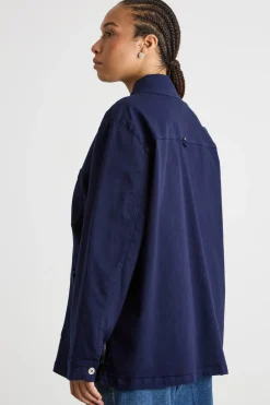 Giacca ampia in bull - Blu