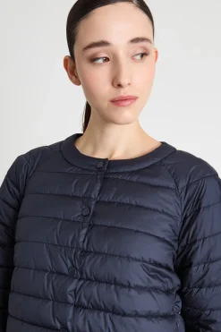 Giacca boxy imbottita - Blu Scuro