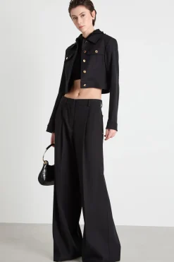 Giacca boxy in cady - Nero
