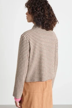 Giacca boxy in stuoia - Marrone Beige