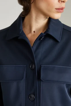 Giacca cargo in jersey - Blu