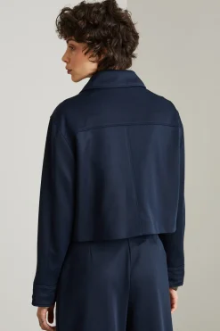 Giacca cargo in jersey - Blu