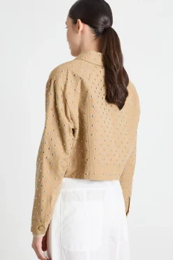 Giacca con borchie - Cammello